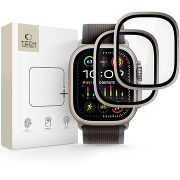 Protezione dello schermo in vetro temperato Apple Watch Ultra/Ultra 2/Ultra 3 Tech-Protect Glass Ring - 9H, 2 pz. - Titanio