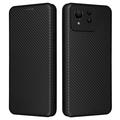 Custodia a Flip per Asus Zenfone 11 Ultra - Fibra di Carbonio - Nera