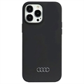 Custodia in Silicone Audi Metal Logo per iPhone 13 Pro Max - Nera