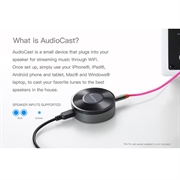 Adattatore WiFi AudioCast M5 per altoparlanti - AirPlay, DLNA, Spotify - Nero