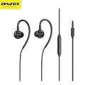 Auricolari sportivi con gancio Awei L3 - 3,5 mm - nero