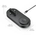 Stazione di ricarica wireless 3 in 1 B-33 con connettori USB-C - 15W - Nero