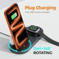 Stazione di ricarica wireless 3 in 1 B-33 con connettori USB-C - 15W - Nero
