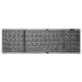 B089 Tastiera wireless pieghevole con tastierino numerico - 81 tasti - Grigio