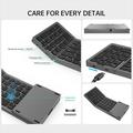 B089 Tastiera wireless pieghevole con tastierino numerico - 81 tasti - Grigio