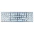B089 Tastiera wireless pieghevole con tastierino numerico - 81 tasti - Argento
