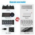 B089 Tastiera wireless pieghevole con tastierino numerico - 81 tasti - Argento