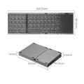 B089 Tastiera wireless pieghevole con touchpad - 81 tasti - Nero