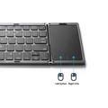 B089 Tastiera wireless pieghevole con touchpad - 81 tasti - Nero