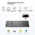 B089 Tastiera wireless pieghevole con touchpad - 81 tasti - Nero