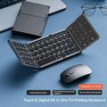 B089 ST tastiera Bluetooth ultrasottile a tre ante con trackpad intelligente - Nero