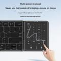 B089 ST tastiera Bluetooth ultrasottile a tre ante con trackpad intelligente - Nero