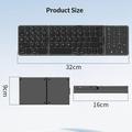 B089 ST tastiera Bluetooth ultrasottile a tre ante con trackpad intelligente - Nero