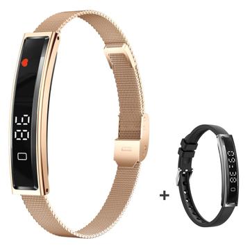 Bracciale intelligente / Fitness Tracker B3 con due cinturini - Oro