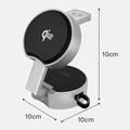 B30 Caricabatterie wireless magnetico pieghevole 3 in 1 Qi2 da 15W