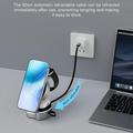 B30 Caricabatterie wireless magnetico pieghevole 3 in 1 Qi2 da 15W - Bianco