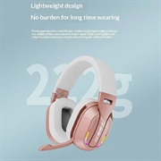 Cuffie wireless over-ear B500 con luci RGB - Oro rosa