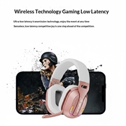 Cuffie wireless over-ear B500 con luci RGB - Oro rosa