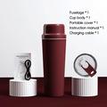 BDL-009 Estrattore di succo / frullatore portatile senza fili 2 in 1 - 650ml - Rosso vino