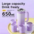 BDL-009PRO Spremiagrumi/frullatore 2 in 1 a batteria con manico - 650ml - Viola
