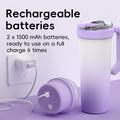 BDL-009PRO Spremiagrumi/frullatore 2 in 1 a batteria con manico - 650ml - Viola