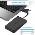 Alloggiamento per SSD SATA BENFEI da 2.5" - USB-C/USB-A, compatibile con UASP e SATA III - Nero