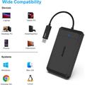Alloggiamento per SSD SATA BENFEI da 2.5" - USB-C/USB-A, compatibile con UASP e SATA III - Nero
