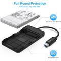 Alloggiamento per SSD SATA BENFEI da 2.5" - USB-C/USB-A, compatibile con UASP e SATA III - Nero