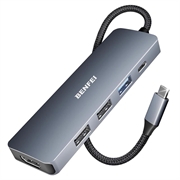 Hub adattatore USB-C 5 in 1 BENFEI - HDMI 4K, PD da 100W, USB-A - Grigio