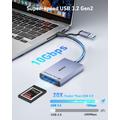 Lettore di schede BENFEI CFexpress Tipo B USB-C/USB-A - 10Gbps - Grigio