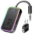 BF01 Adattatore/trasmettitore audio Bluetooth per aerei, TV, computer - Nero