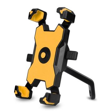 Portacellulare Universale per Bici BG-116 - 3.5"-6.8" - Retrovisore - Giallo