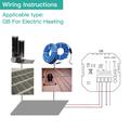 BHT-002 Termostato intelligente WiFi per riscaldamento con caldaia e schermo tattile - Nero