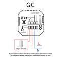 BHT-002 Termostato intelligente WiFi per riscaldamento con caldaia e schermo tattile - Nero
