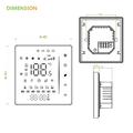 BHT-006GBW Termostato intelligente per riscaldamento a pavimento elettrico - Wi-Fi, app Tuya, comando vocale - Bianco