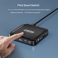 BK-124D: stazione di ricarica da tavolo da 240W con cavo USB-C retrattile - 2 porte USB-C, 2 porte USB-A