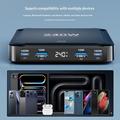 BK-124D: stazione di ricarica da tavolo da 240W con cavo USB-C retrattile - 2 porte USB-C, 2 porte USB-A