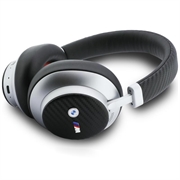 Cuffie wireless on-ear BMW M con logo in carbonio e metallo e cancellazione del rumore ambientale (ENC) - Argento