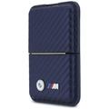 Portacarte e portafoglio MagSafe BMW M Carbon Metal Logos - Blu navy