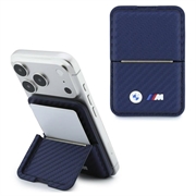 Portacarte e portafoglio MagSafe BMW M Carbon Metal Logos - Blu navy
