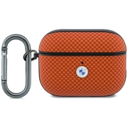 Custodia per AirPods Pro 3 BMW Textured Sign Kevlar Metal Logo - Arancione