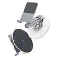 BONERUY L06X Supporto in alluminio per smartphone/tablet – Rotazione a 360, pieghevole, multi-angolazione - Grigio scuro