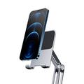 BONERUY L06X Supporto in alluminio per smartphone/tablet – Rotazione a 360, pieghevole, multi-angolazione - Grigio scuro