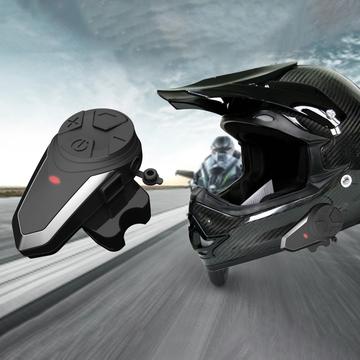 BT-S3 IPX6 Casco da moto Auricolare Bluetooth con chiamata a mani libere, radio FM