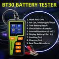 Analizzatore e tester per batterie BT30 per auto, moto e autocarri - 1.8", 6V/12V/24V