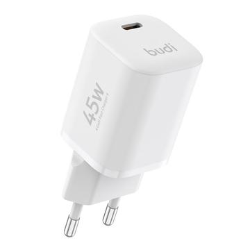 BUDI AC020EW Caricabatterie USB-C veloce GaN 45W - Bianco