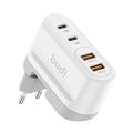 BUDI AC326TQEW Caricatore multiplo da 40 W con 2x USB-C/USB-A - Bianco