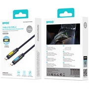 Cavo di ricarica USB-C/USB-C BWOO Aromatherapy - 240W, 1.2m - Blu scuro