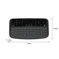 Backlit Wireless Keyboard / Touchpad for Smart TV A36 - Black