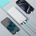 Power Bank Baseus Airpow Lite da 10000mAh con cavo USB-C - 15W - Bianco